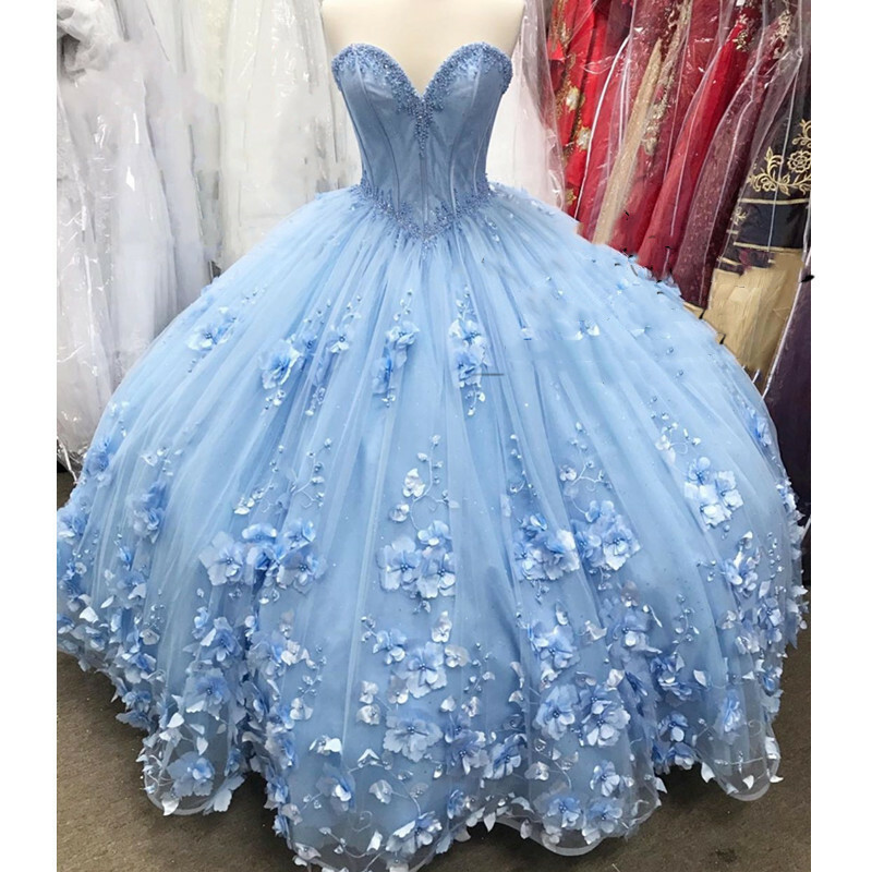 light blue quince dress